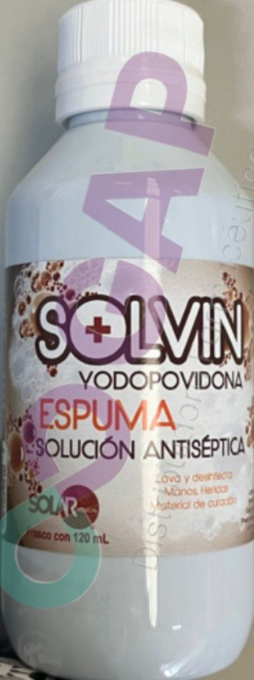 SOLVIN YODOPOVIDONA SOL ANTISEP ESPUMA FCO 120 ML
