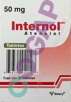 GE ATENOLOL INTERNOL 50 MG 28 TABLETAS