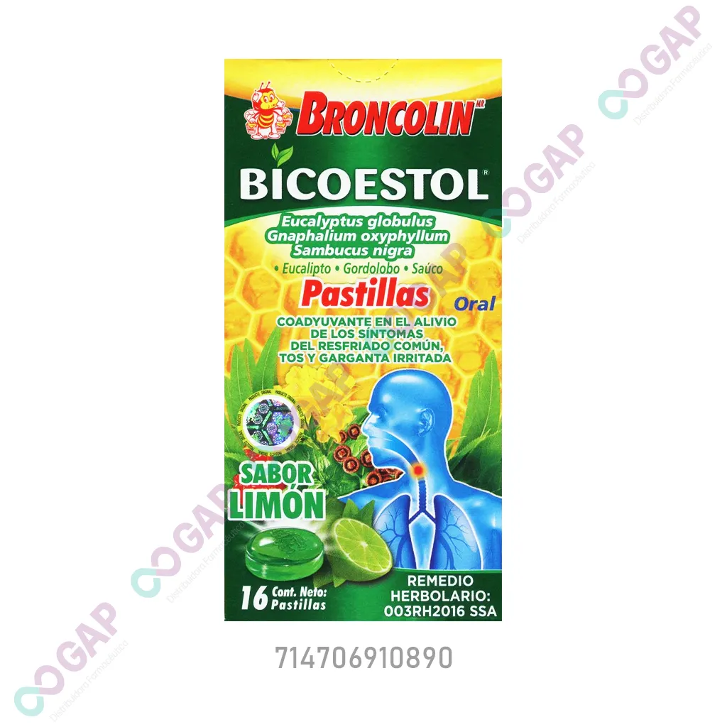 BICOESTOL SABOR LIMON 16 PASTILLAS