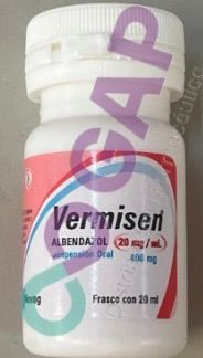 GE ALBENDAZOL VERMISEN 400 MG FCO 20 ML