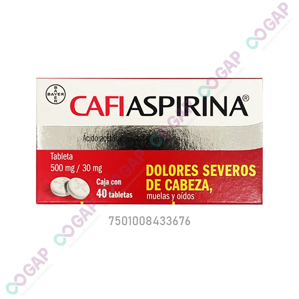 CAFIASPIRINA 500/30 MG 40 TABLETAS