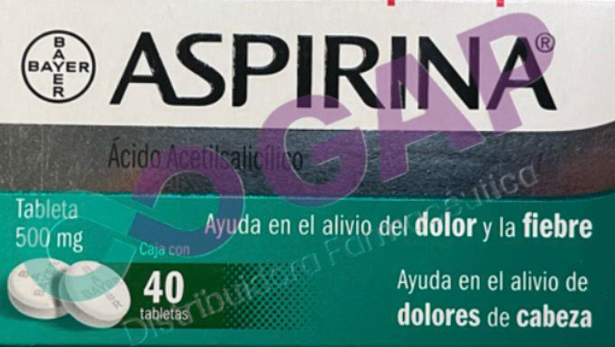 ASPIRINA 500 MG 40 TABLETAS