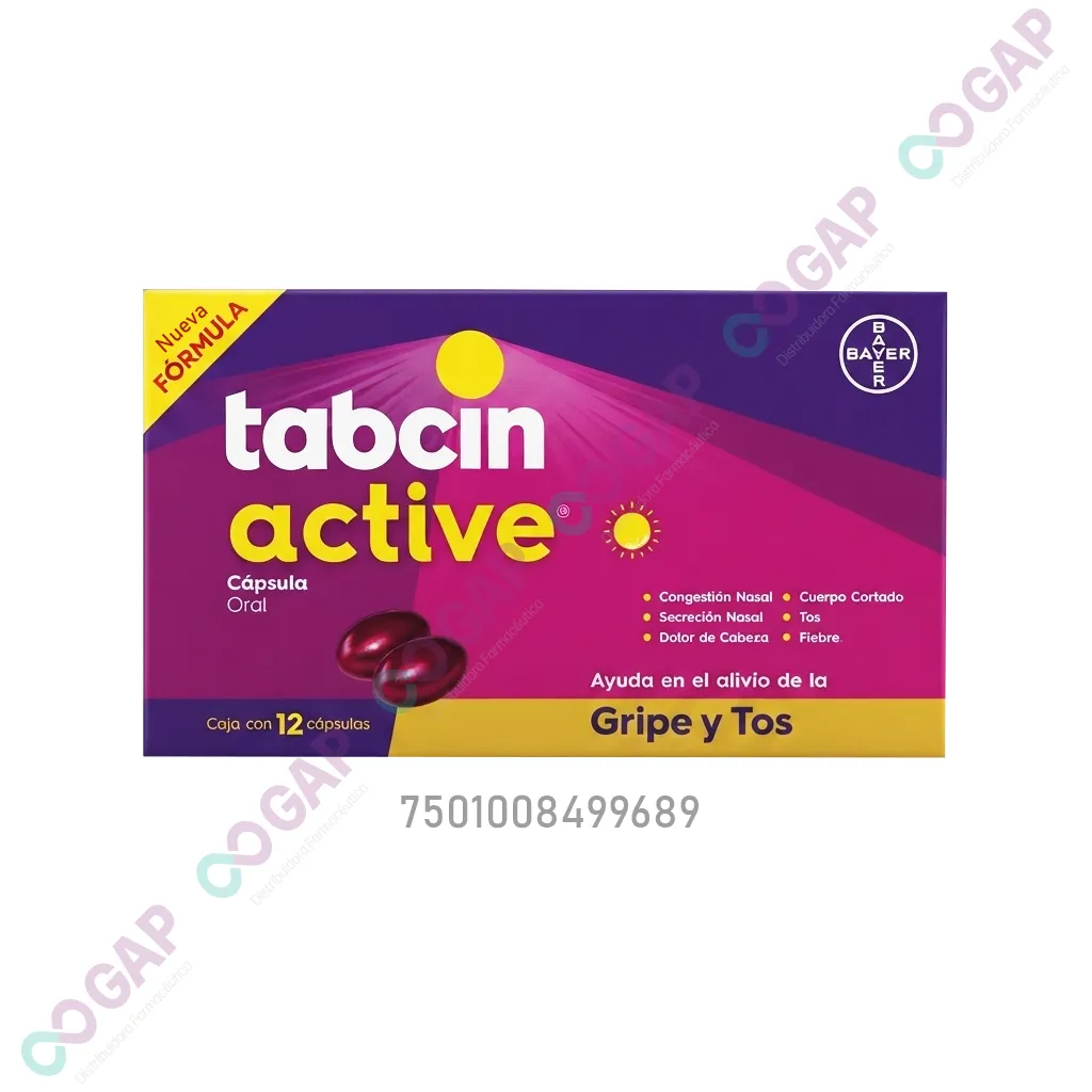 TABCIN ACTIVE 12 CAPSULAS