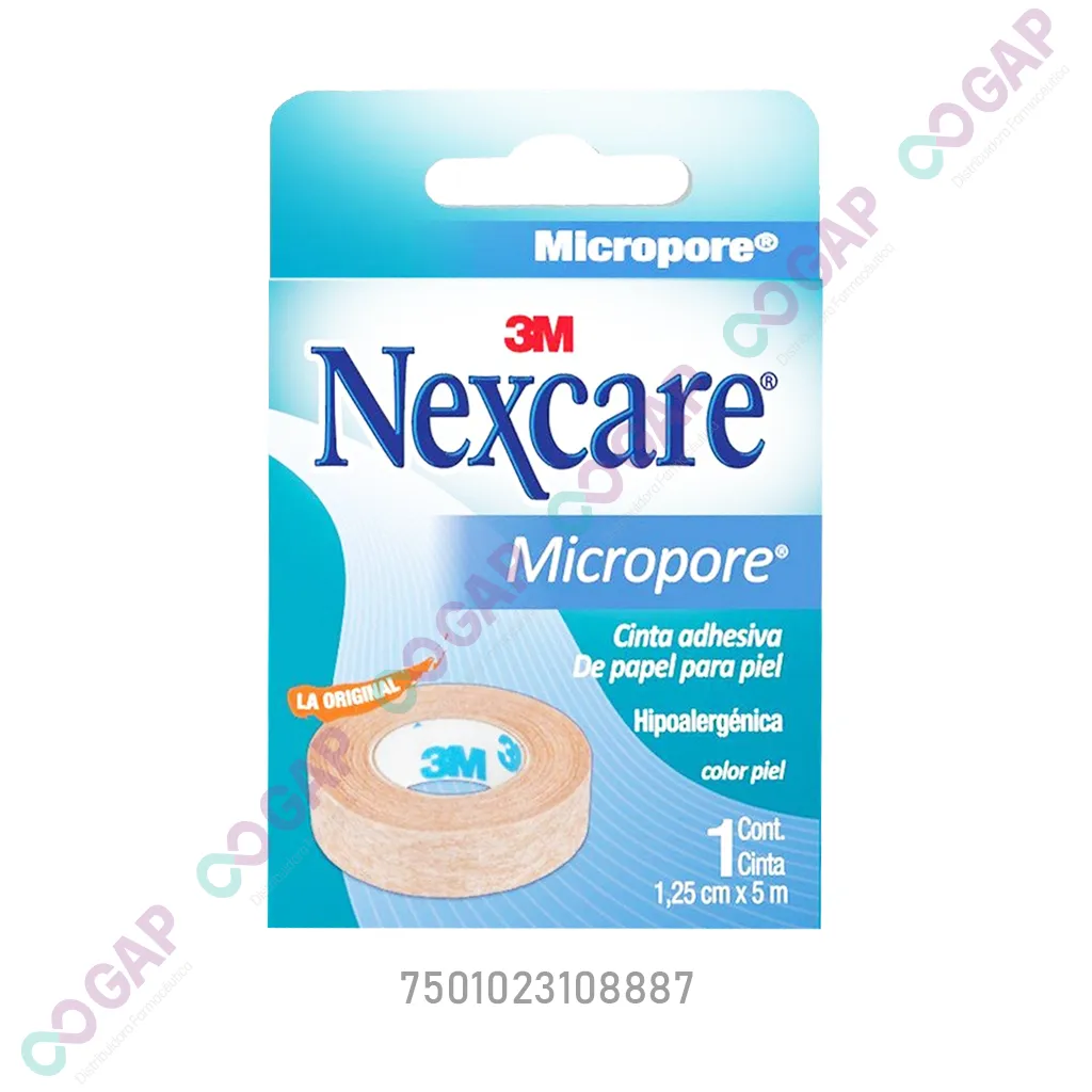 CINTA MICROPORE PIEL 1.25CMx5M NEXCARE