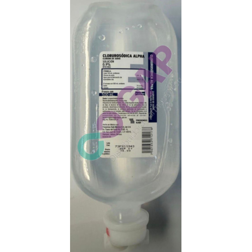 CLORURO DE SODIO ALPHA SOL. INY. 0.9% 500 ML