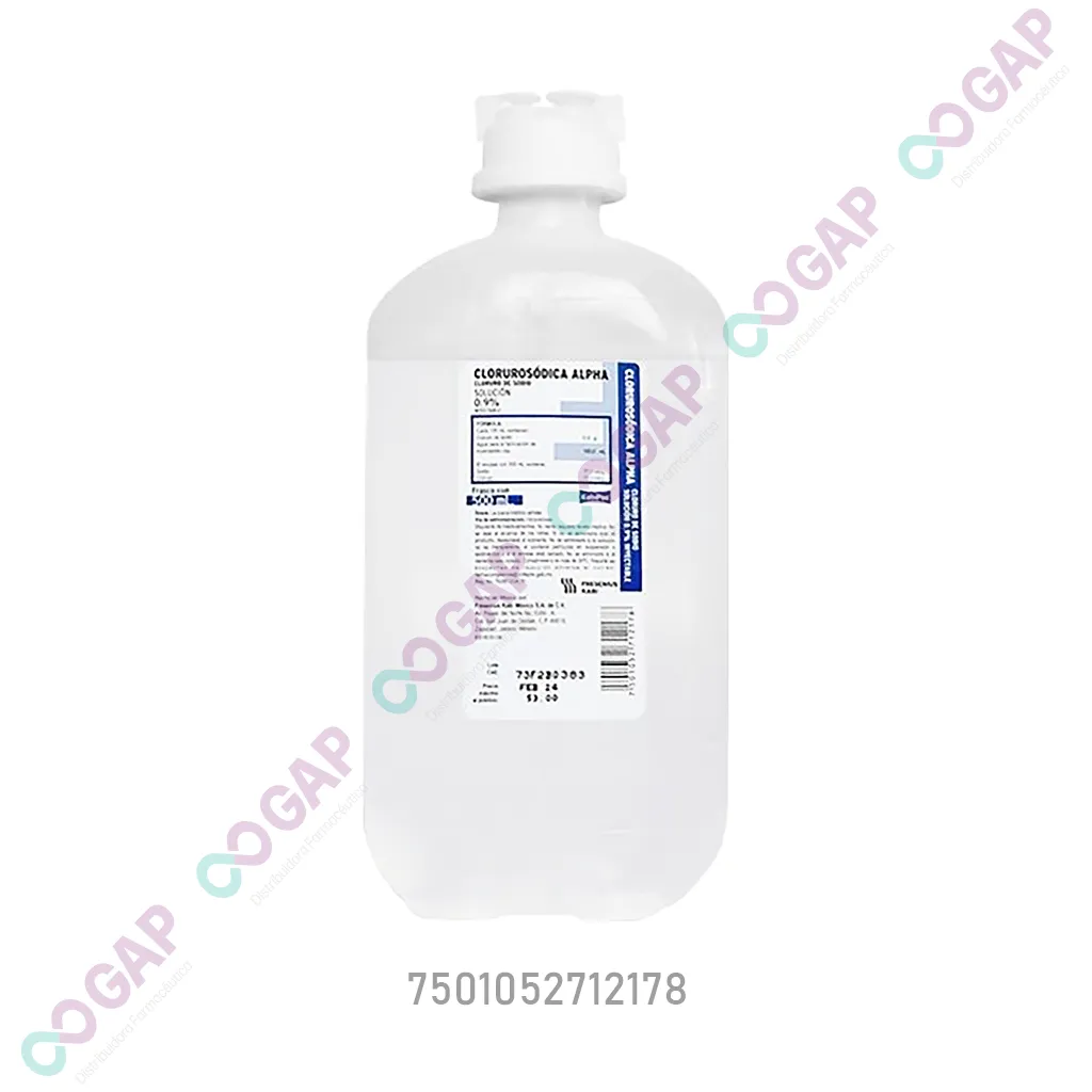 CLORURO DE SODIO ALPHA SOL. INY. 0.9% 500 ML