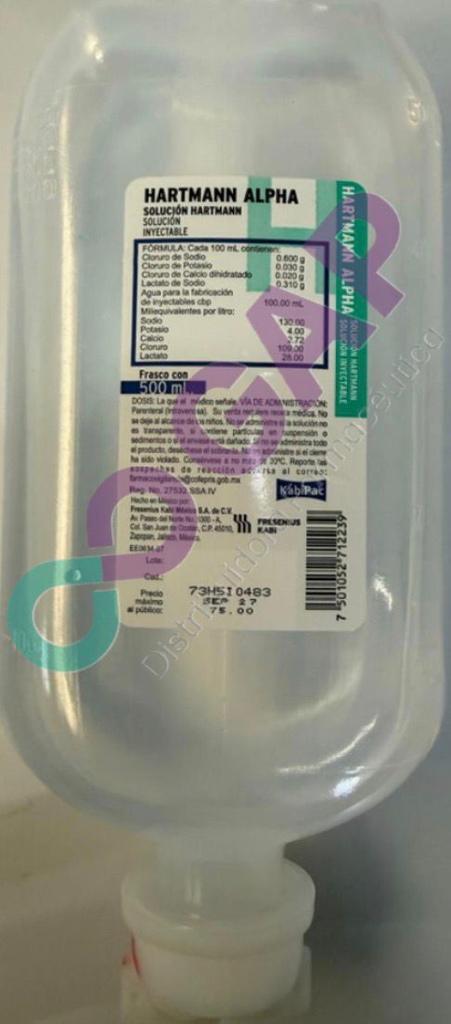 SOLUCION INY HARTMANN ALPHA 500ML