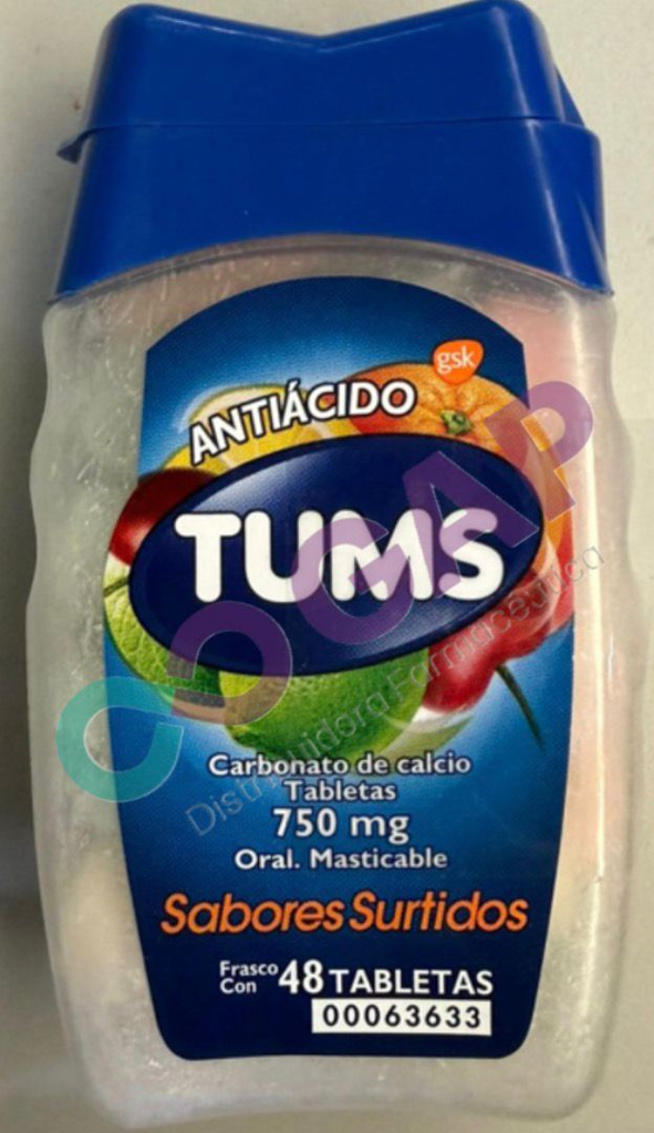 TUMS EXTRA SURTIDO 750 MG 48 TAB MAST