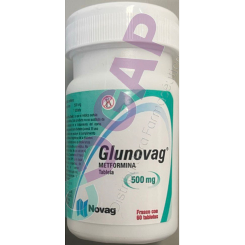 GE METFORMINA GLUNOVAG 500 MG FCO 60 TABLETAS
