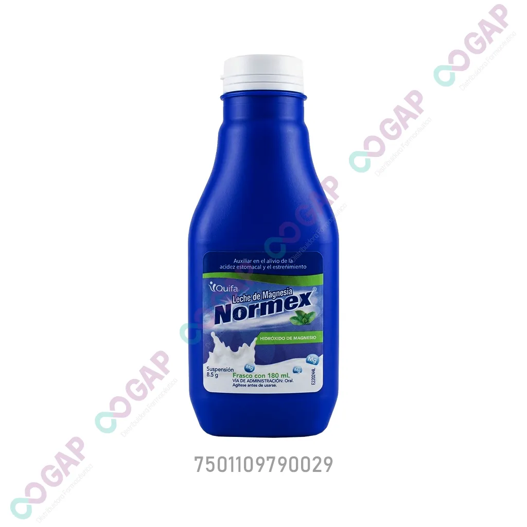 LECHE DE MAGNESIA NORMEX SUSP 180 ML
