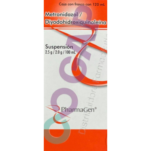 GE METRONIDAZOL/DIYODOHIDROXIQUINOLEINA SUSP FCO 120 ML