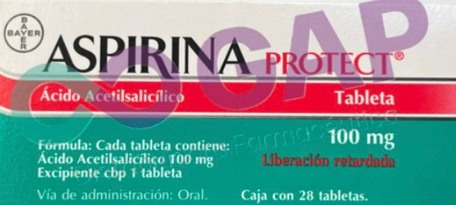 ASPIRINA PROTEC 100 MG 28 TABLETAS