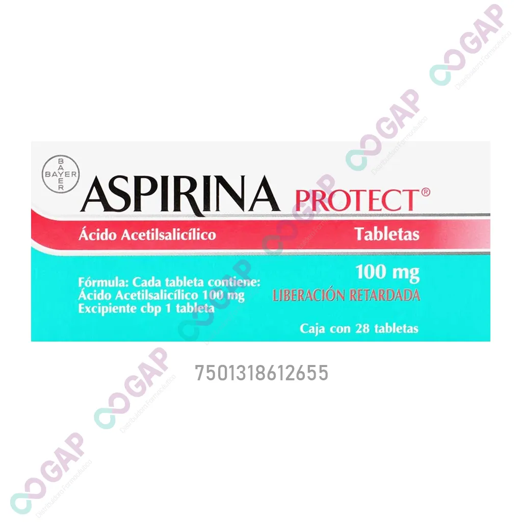 ASPIRINA PROTEC 100 MG 28 TABLETAS