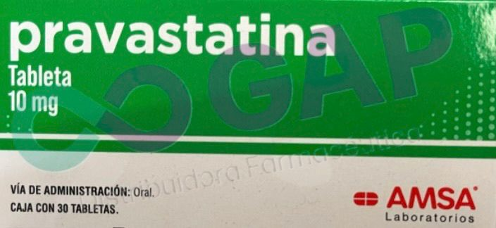 GE PRAVASTATINA AMSA 10 MG 30 TABLETAS