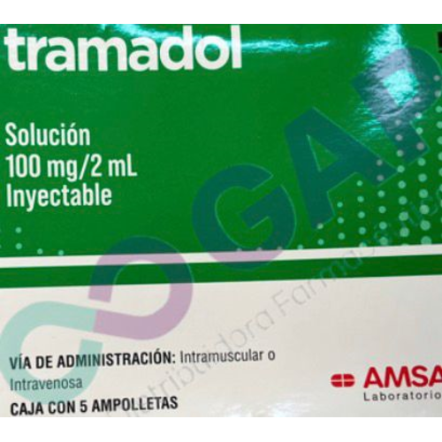 GE TRAMADOL AMSA SOL INY 100MG/2ML CAJA 5 AMP