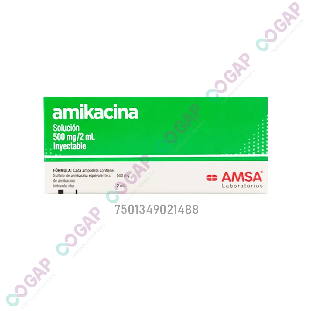 GE AMIKACINA 500 MG 2 AMP INY 2 ML AMSA