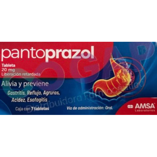 GE PANTOPRAZOL AMSA 20 MG 7 TABLETAS