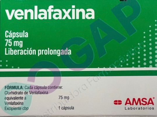 GE VENLAFAXINA AMSA 75 MG 20 CAPSULAS L.P.
