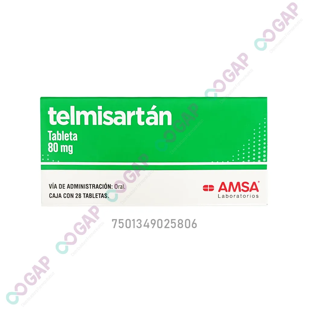 GE TELMISARTAN AMSA TAB. 80 MG. CAJA C/28