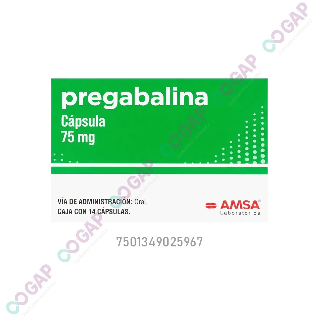 GE PREGABALINA AMSA 75 MG 14 CAPSULAS
