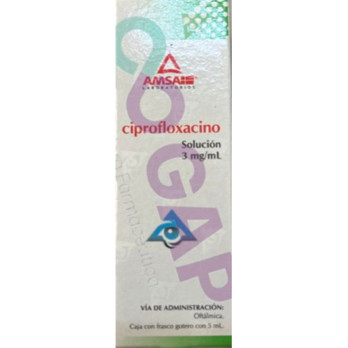GE CIPROFLOXACINO AMSA SOL OFT 3MG/ML 5 ML