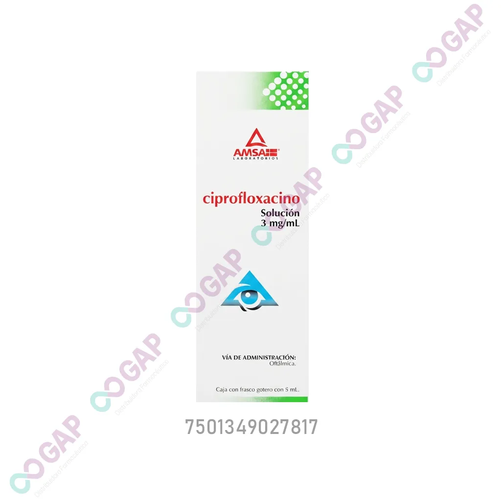 GE CIPROFLOXACINO AMSA SOL OFT 3MG/ML 5 ML