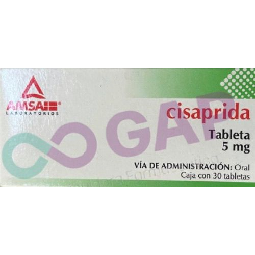 GE CISAPRIDA AMSA 5 MG 30 TABLETAS