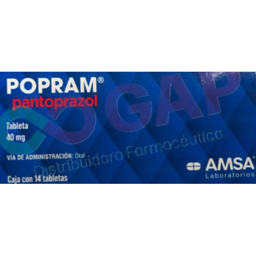 GE PANTOPRAZOL POPRAM 40 MG 14 TABLETAS