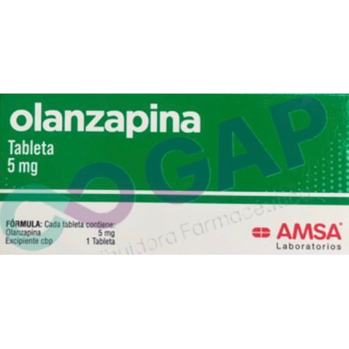 GE OLANZAPINA AMSA 5 MG 14 TABLETAS