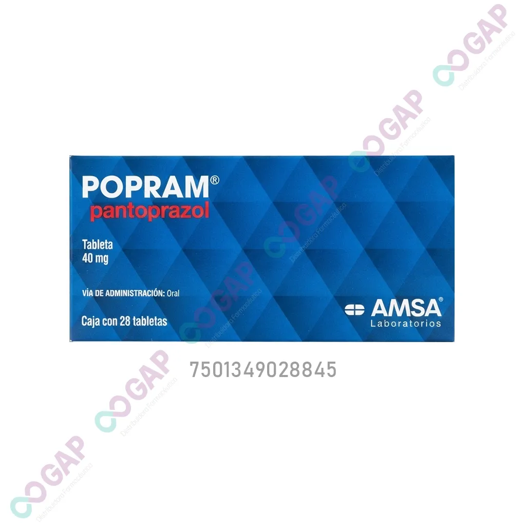 GE PANTOPRAZOL POPRAM 40 MG 28 TABLETAS