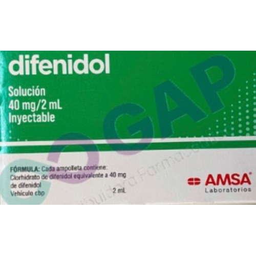 GE DIFENIDOL 2 AMP 40MG / 2ML INYECTABLE