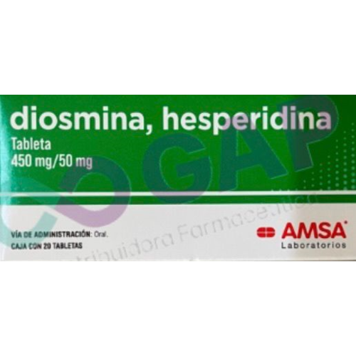 GE DIOSMINA/HESPERIDINA AMSA 450MG/50MG 20 TABLETAS