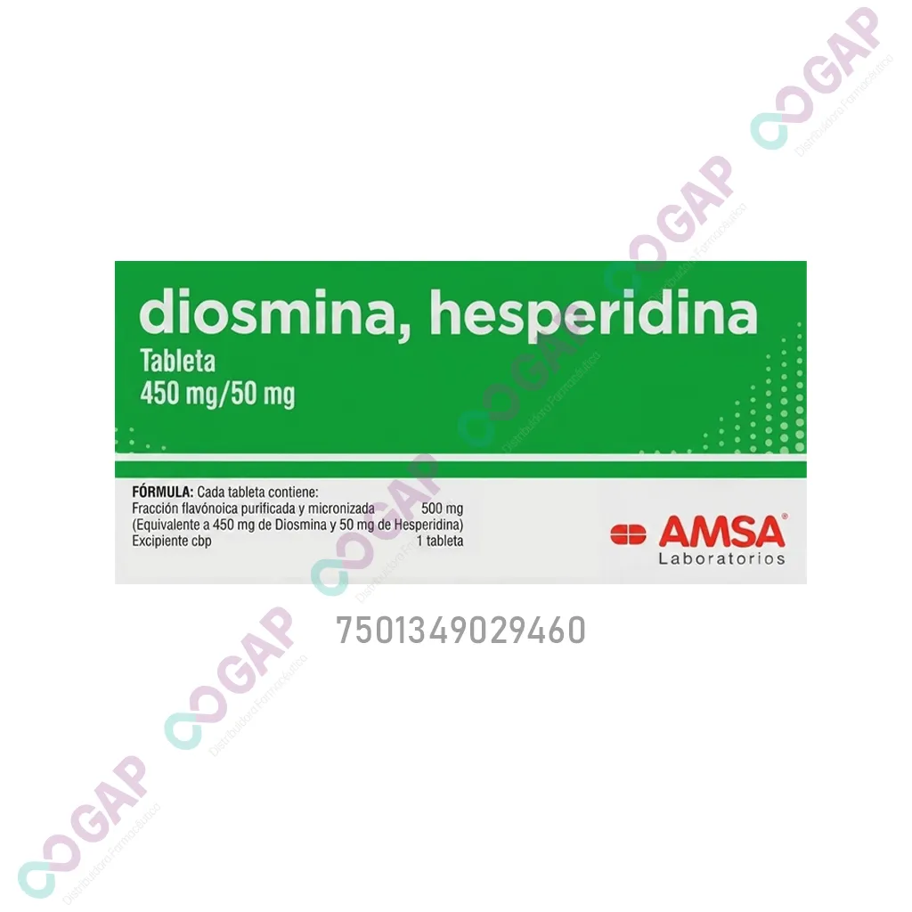 GE DIOSMINA/HESPERIDINA AMSA 450MG/50MG 20 TABLETAS