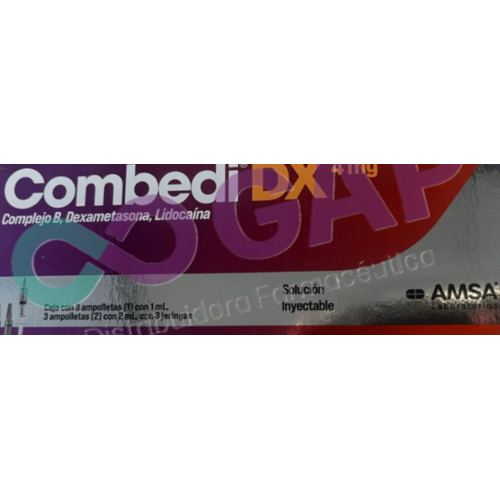 GE COMPLEJO B, DEXAMETASINA, LIDOCAINA AMP COMBEDIX DX