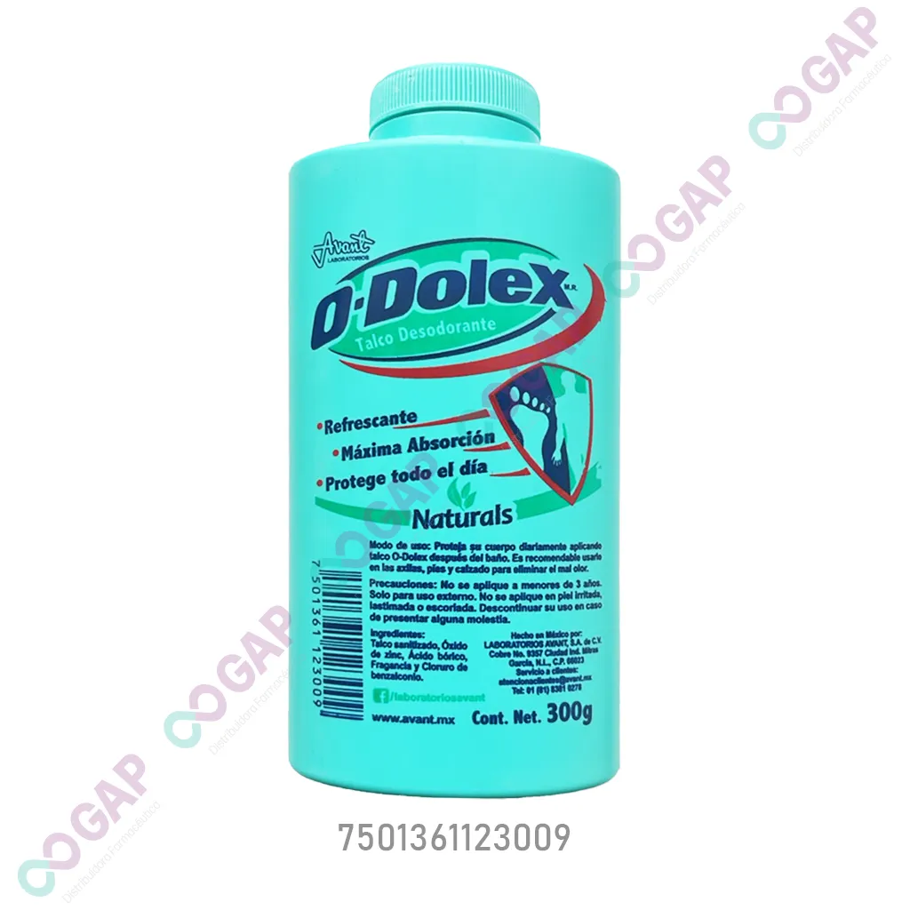 TALCO O-DOLEX NATURALS VERDE 300 G