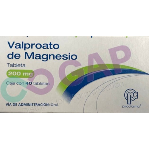 GE VALPROATO DE MAGNESIO ALPHARMA 200 MG 40 TABLETAS