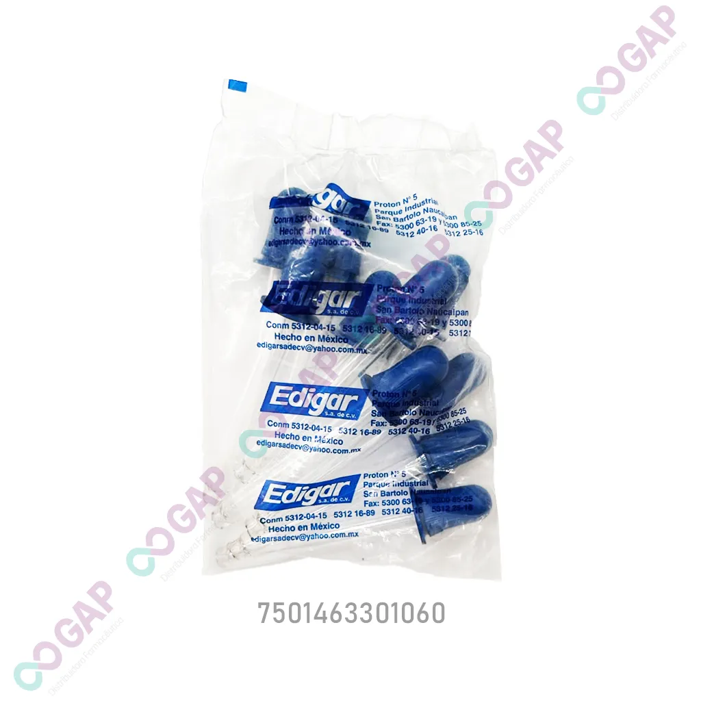 GOTERO C/PIPETA DE VIDRIO EDIGAR BOLSA C/10 PZS