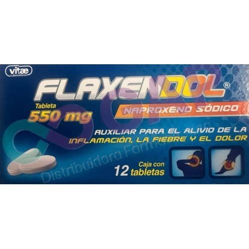 GE NAPROXENO SODICO FLAXENDOL 550 MG 12 TABLETAS