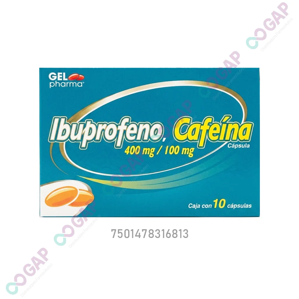 GE IBUPROFENO/CAFEINA 400/100MG 10 CAPSULAS