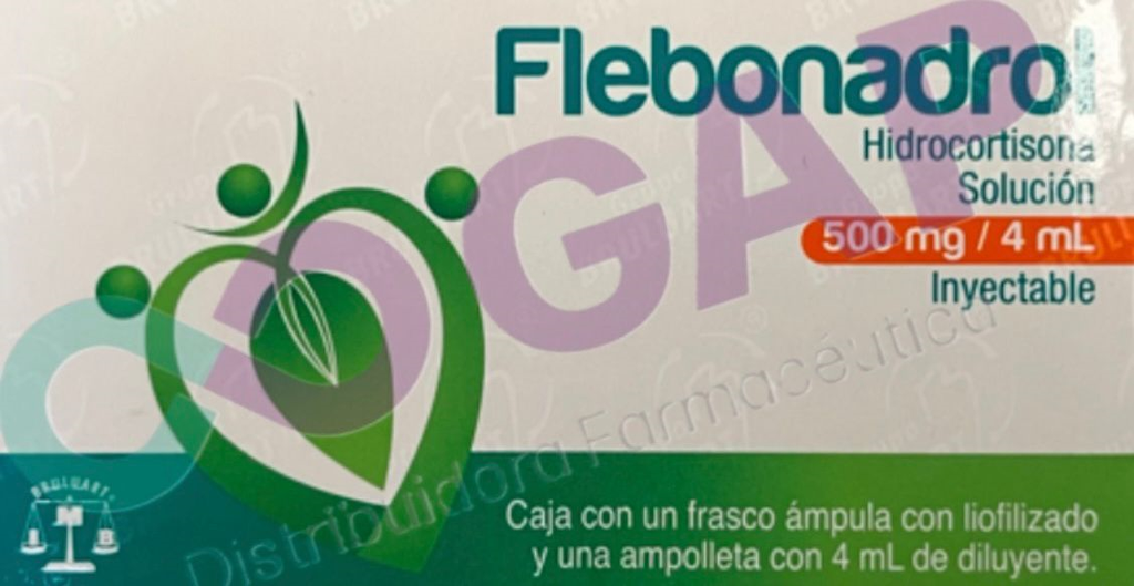 GE HIDROCORTISONA FLEBONADROL SOL INY 500MG/4ML 1 AMP