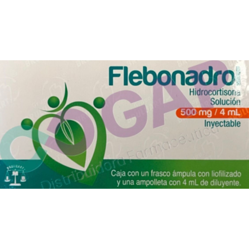 GE HIDROCORTISONA FLEBONADROL SOL INY 500MG/4ML 1 AMP