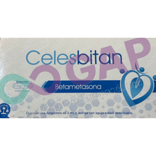 GE BETAMETASONA CELESBITAN SOL INY 8MG/2ML 1 AMP