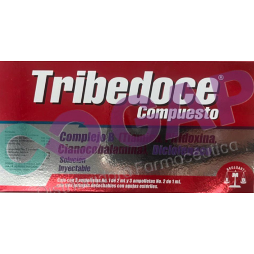TRIBEDOCE COMPUESTO COMPLEJO B/DICLOFENACO INY 3 AMP