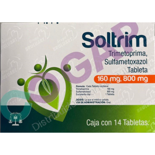 GE TRIMETOPRIMA/SULFAMETOXAZOL SOLTRIM 160/800MG 14 TABLETAS