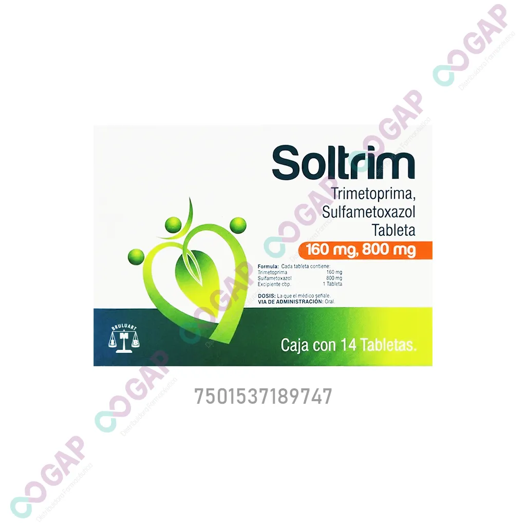 GE TRIMETOPRIMA/SULFAMETOXAZOL SOLTRIM 160/800MG 14 TABLETAS
