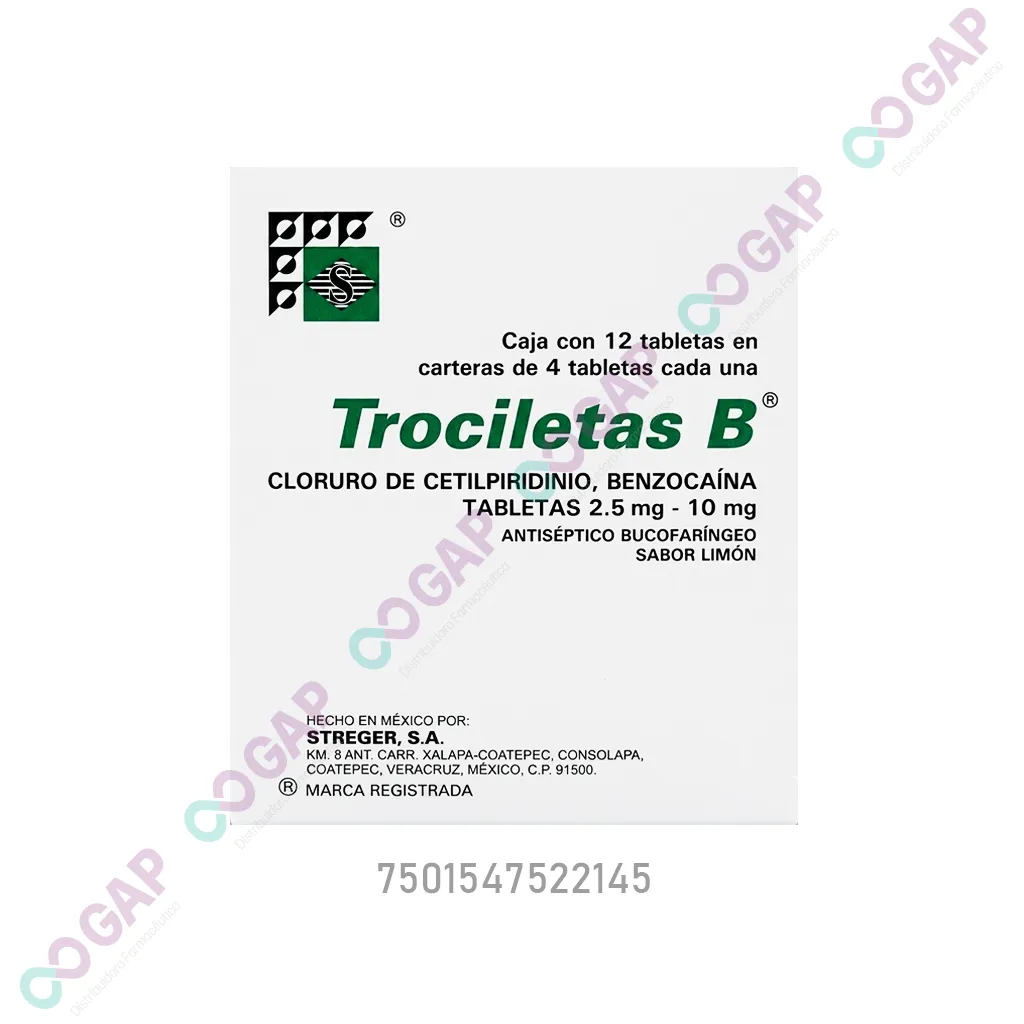 GE CETILPI/BENZOC TROCILETAS B 12 TABLETAS