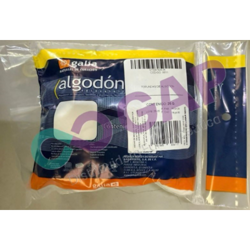 ALGODON TORUNDAS GALIA BOLSA C/25 G
