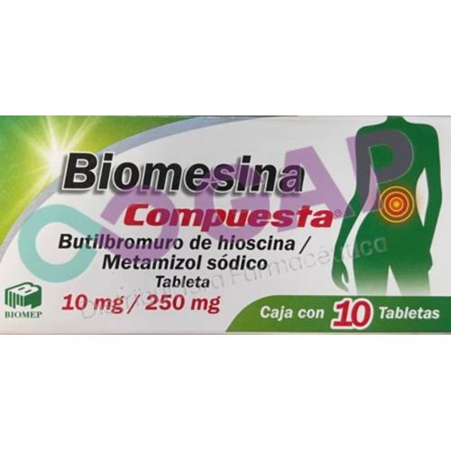 GE BUTILHIO/METAMIZOL SOD BIOMESINA COMP 10/250 MG 10 GRAG