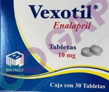 GE ENALAPRIL VEXOTIL 10 MG 30 TABLETAS