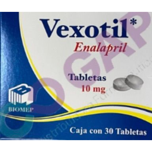 GE ENALAPRIL VEXOTIL 10 MG 30 TABLETAS